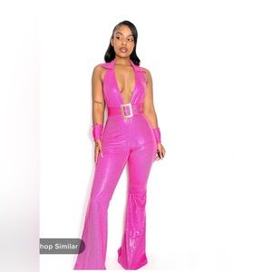 Groovy Lady 4 piece costume set - Pink
